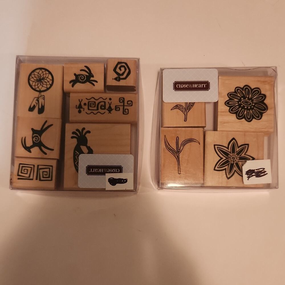Close To My Heart Wood Block Stamps Lot Gingerbread Southwest Dreamcatcher Xmas